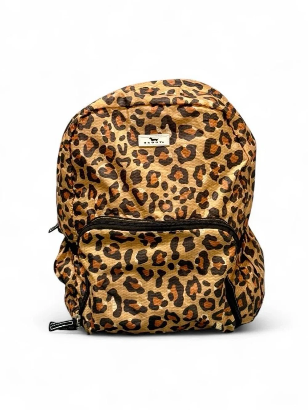 Leopard Print Mini Backpack - Brown